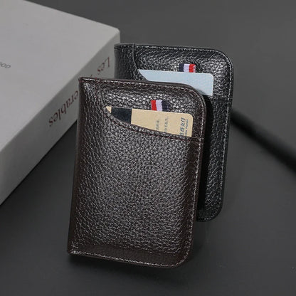 Slim Card Wallet PU Leather Mini Credit Card Holder