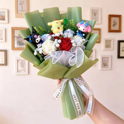 Hello Kitty Kulomi Melody With Artificial Flower Creative Bouquet