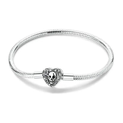 925 Sterling Silver Heart Bracelet with Zircon Accent