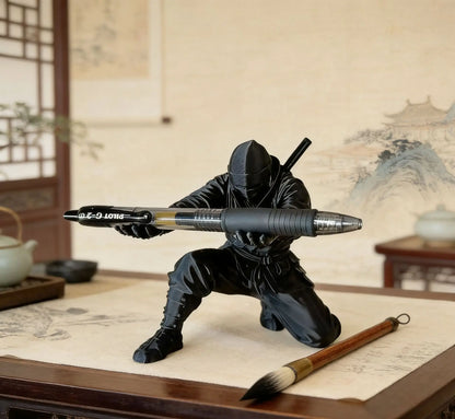 Ninja Pen Holder 3D Printed Desktop Organizer & Creative Desk Decor