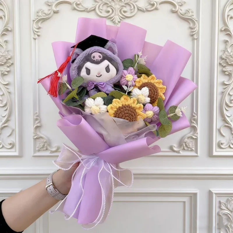 Cartoon Graduation Plush Bouquet Soft Stuffed Doll Gift