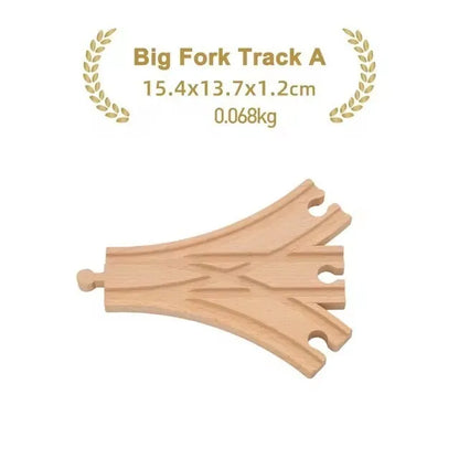New Wooden Track Accessories Beech Wood Railway Train Track Parts Fit for Brand Wood Tracks Education Toys for Children