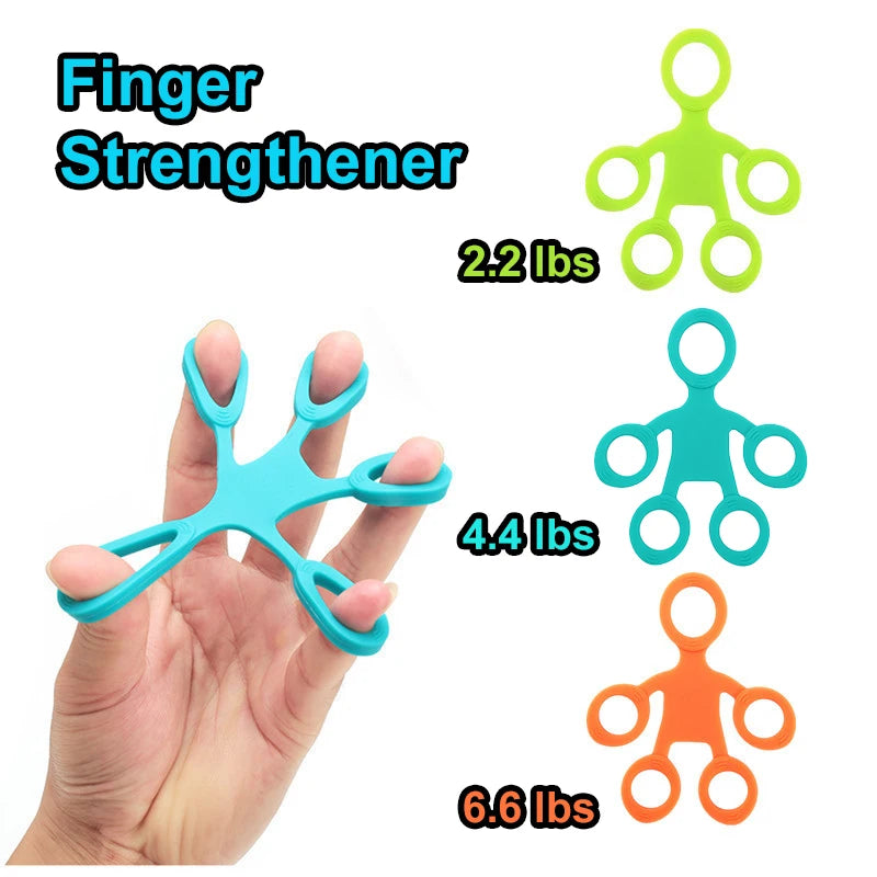 Silicone Finger Grip Ring Exerciser – 3-Level Resistance Hand Trainer