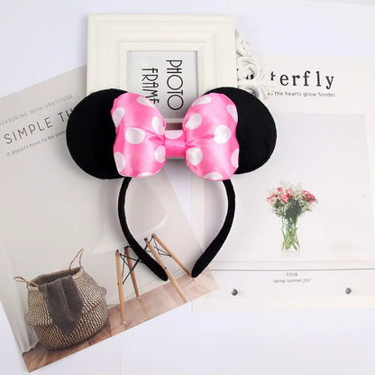 Mouse Ears Headband with Sequin Bow for Parties & Cosplay