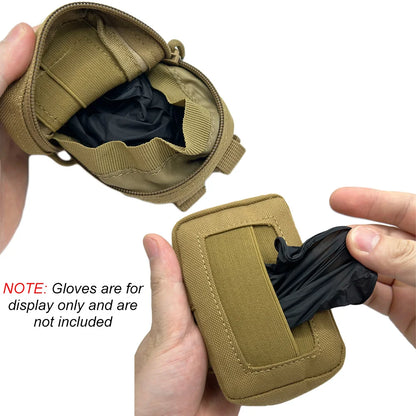 Disposable Glove Pouch Nylon MOLLE Belt Carrier for EMT & Tactical Use