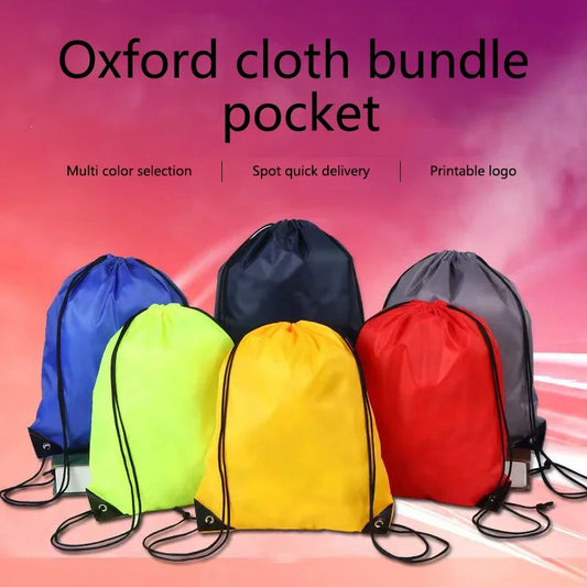 1PC Belted Outdoor Sports Drawstring Storage Bag, Waterproof Basketball, Double-Shoulder Drawstring Oxford Backpack