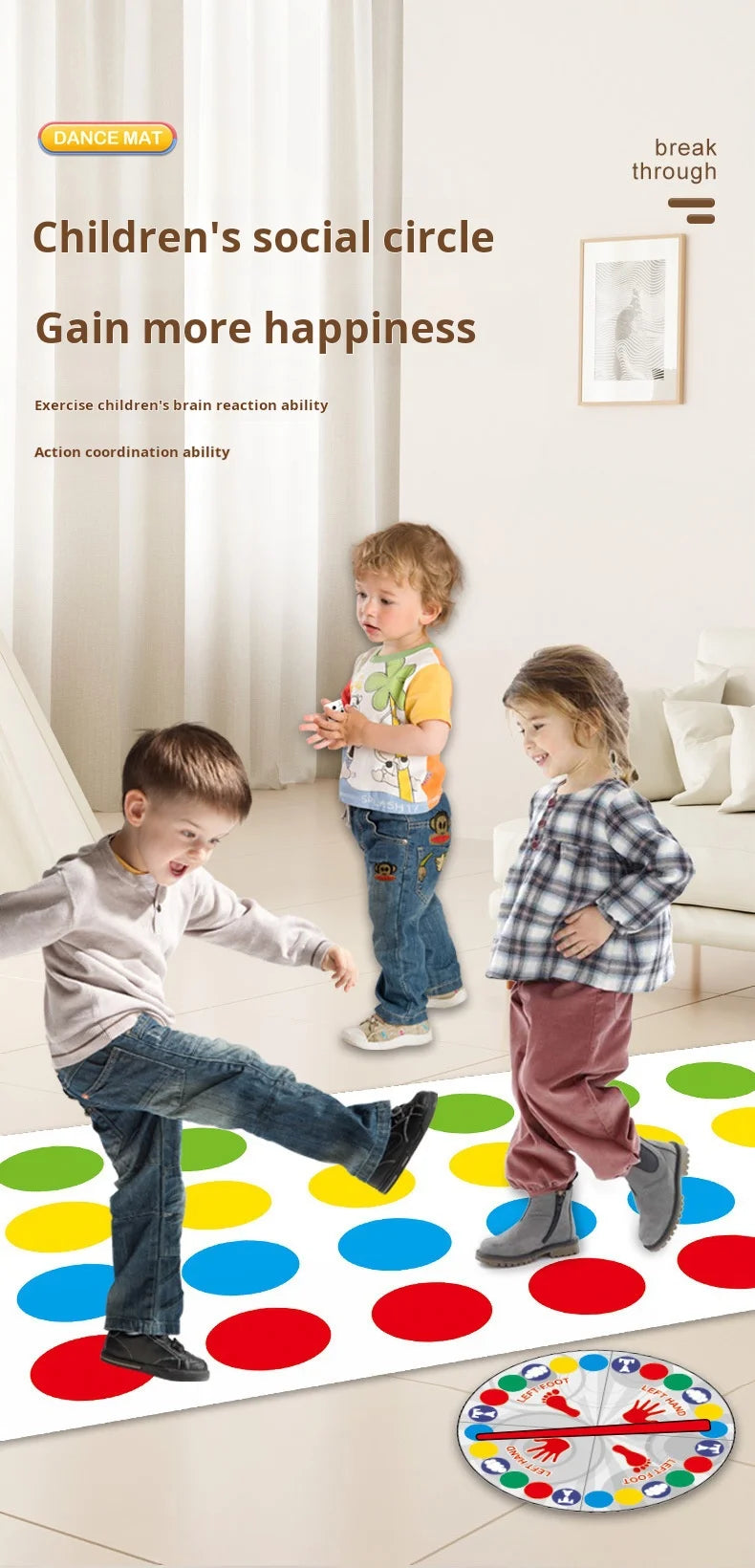 Family Twister Game Indoor Outdoor Party Game