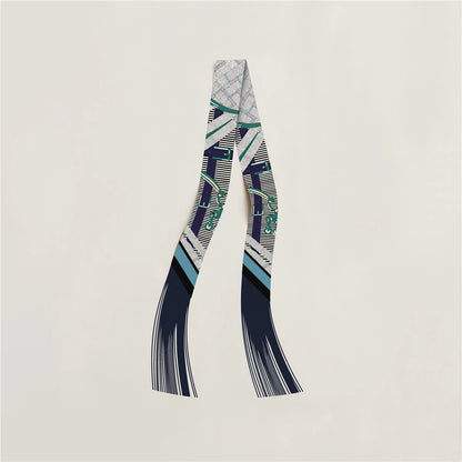 Tassel Scarf Fashion Design Women Scarf Brand Silk Scarf Hair Headband Foulard Skinny Bag Scarves Neckerchief Handbag Decoration