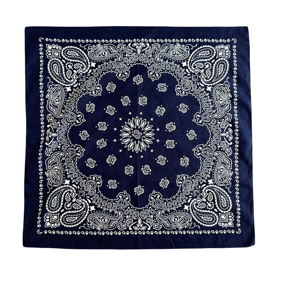 Oversized Paisley Bandana 70cm Cotton Hip Hop Head Scarf