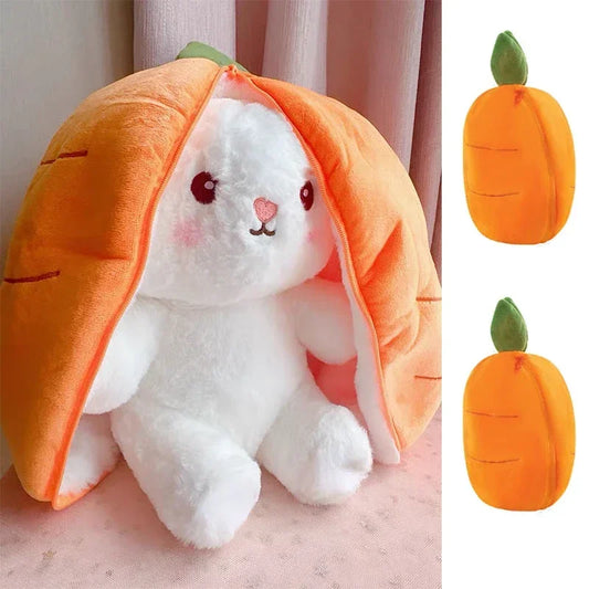 Rabbit Plush Toy – Strawberry Carrot Bunny Plush Doll 25cm