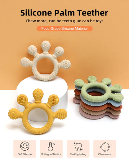 Silicone Baby Ring Teether Sensory Chew Toy for Infants