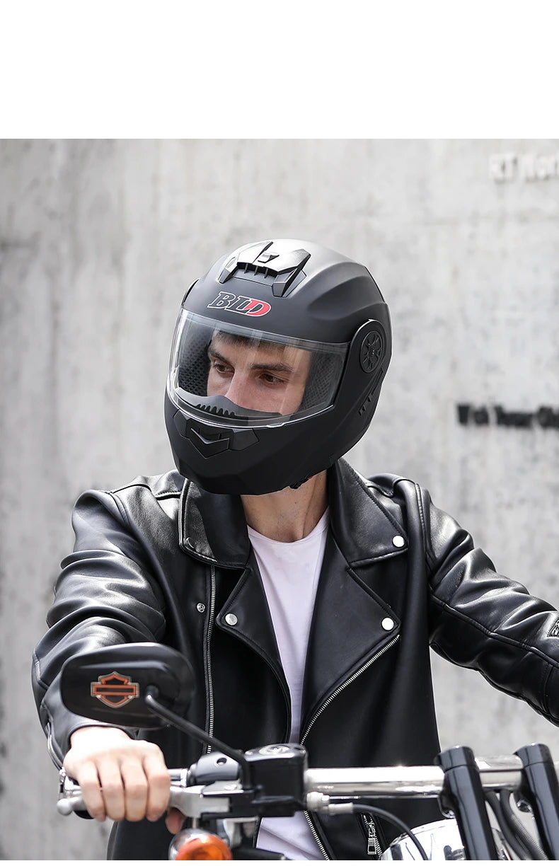Flip Up Motorcycle Helmet DOT Dual Visor Modular Full Face