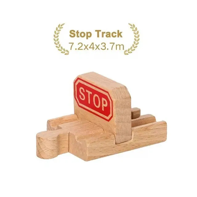 New Wooden Track Accessories Beech Wood Railway Train Track Parts Fit for Brand Wood Tracks Education Toys for Children