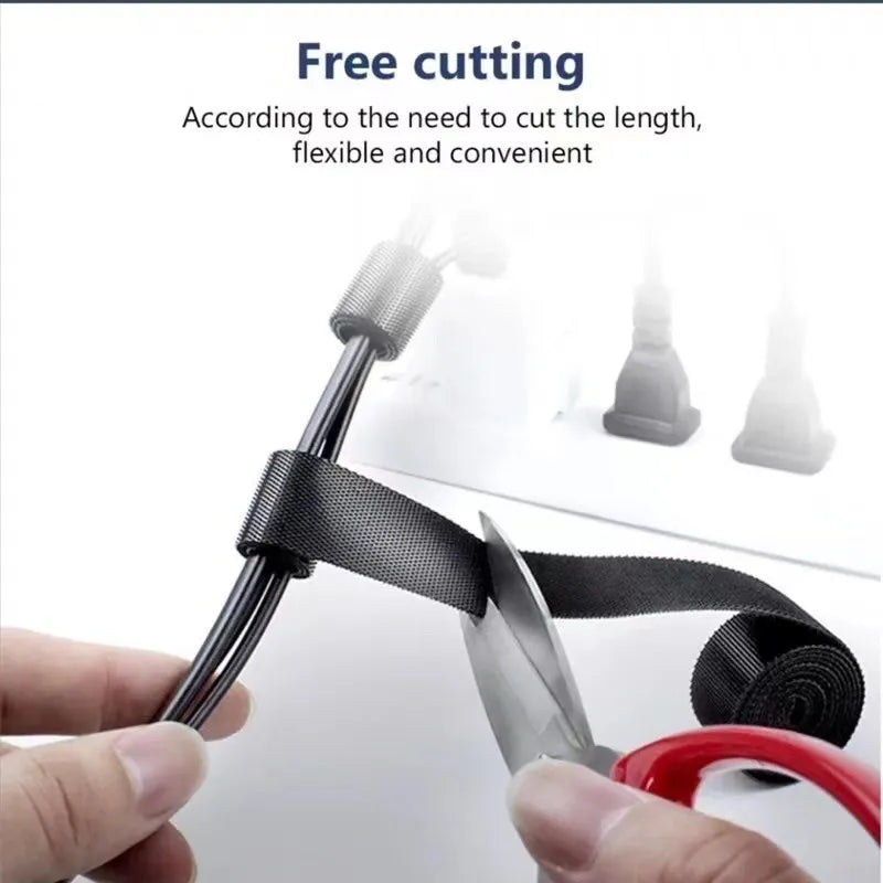 1/5M Cable Organizer Tape – Reusable Wire Winder & Cord Management Tie