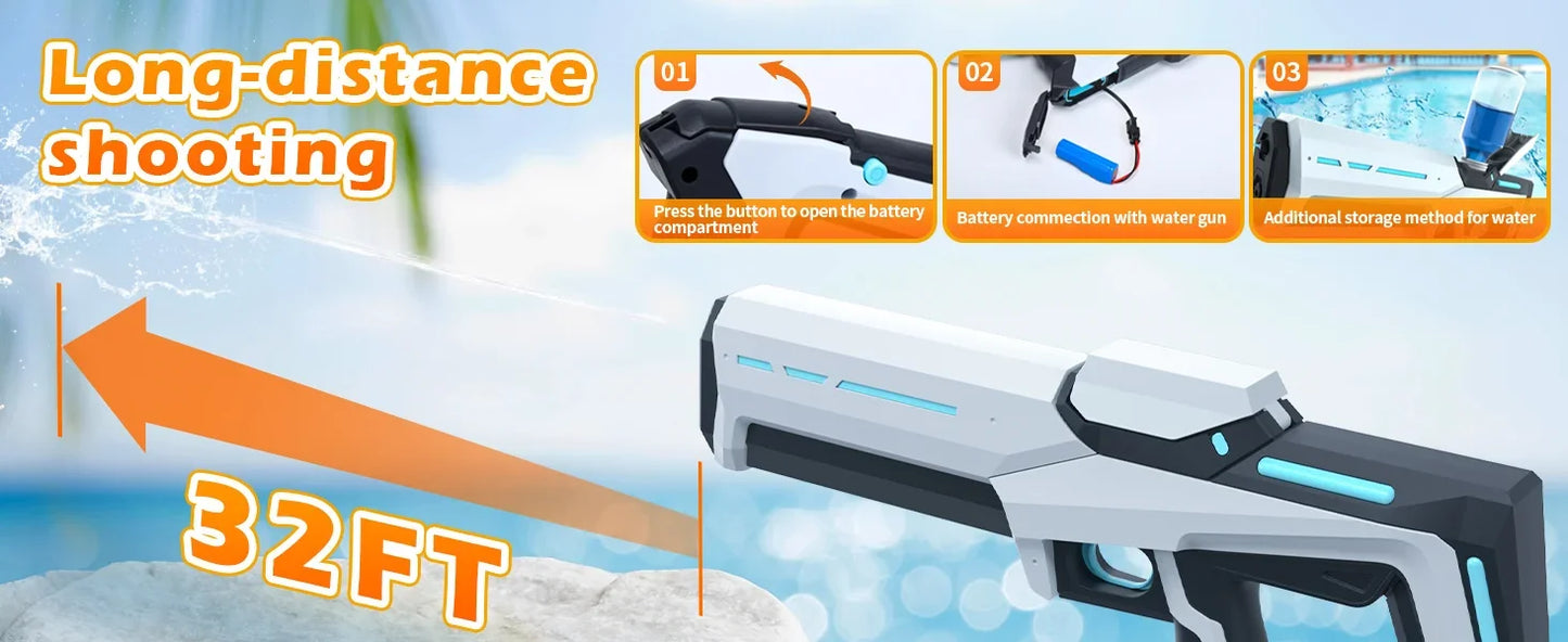Rechargeable Electric Water Gun Powerful Automatic Water Blaster