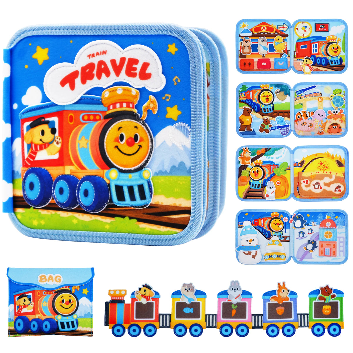 3D Farm Busy Board Quiet Book for Kids