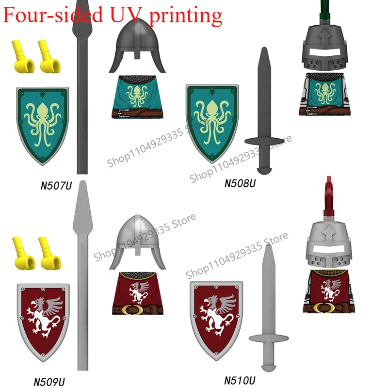 Medieval Military Soldiers Figures – MOC Castle Building Blocks