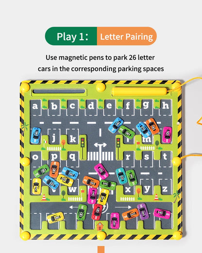 Montessori Magnetic Alphabet Maze Wooden Learning Board