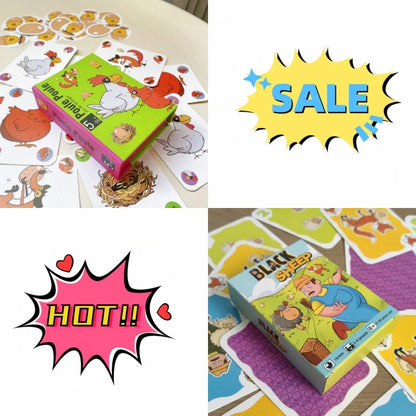 Chicken Board Game Animal Card Game Funny Party Game for Kids & Adults