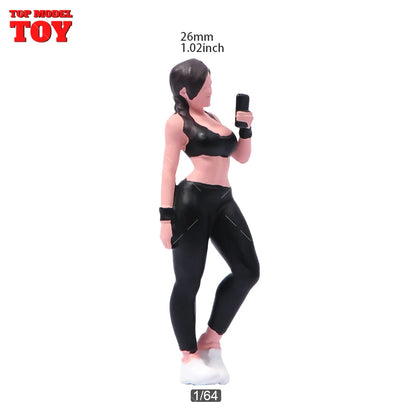 1/64 Miniature Figures Model Car Accessories Scene People Set