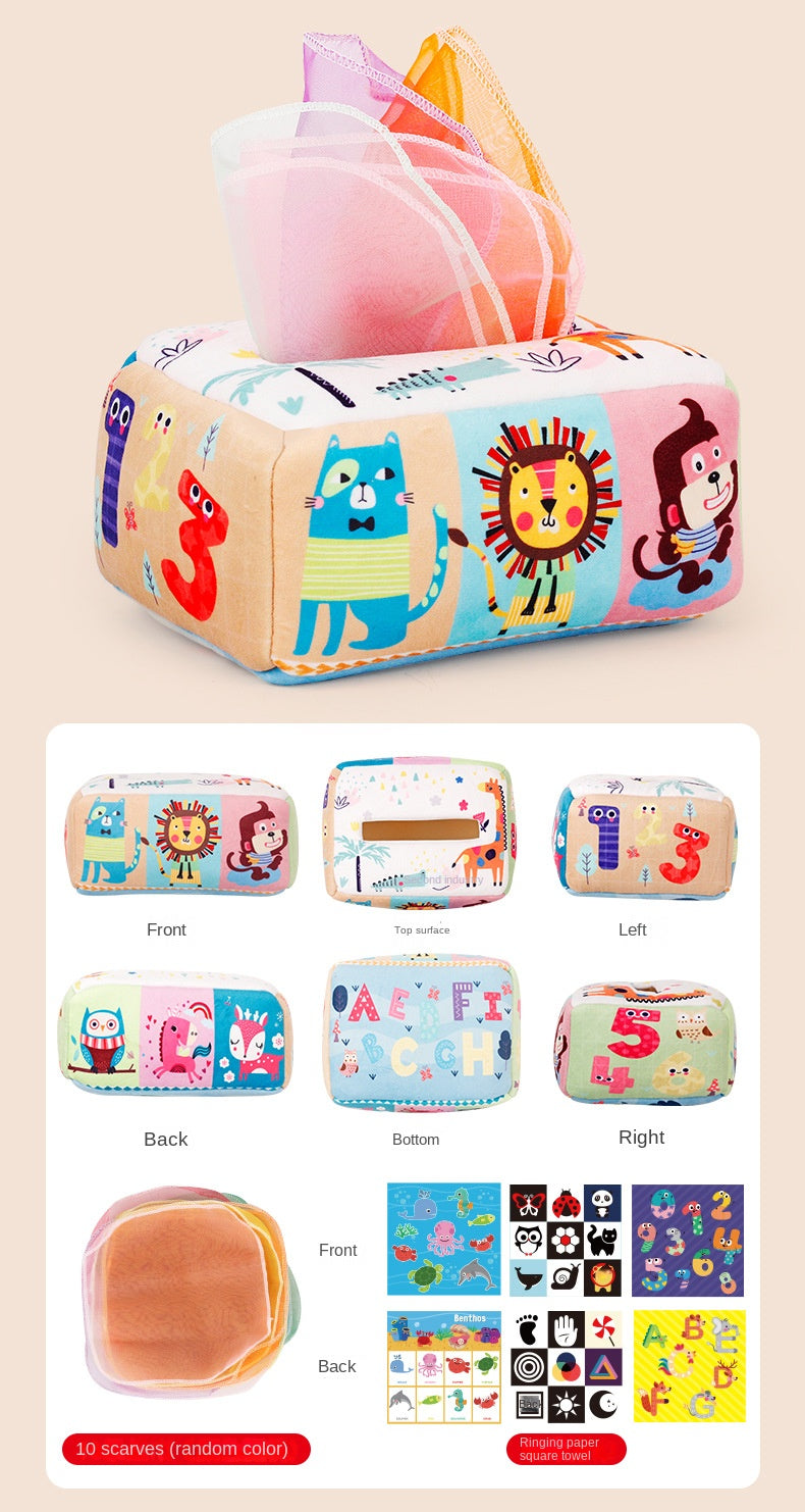 Magic Tissue Box Toy Montessori Sensory Learning Activity