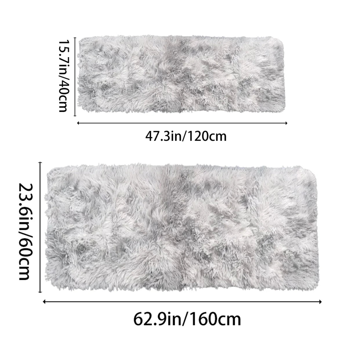 Fluffy Area Rug Soft Shaggy Non Slip Bedroom Carpet