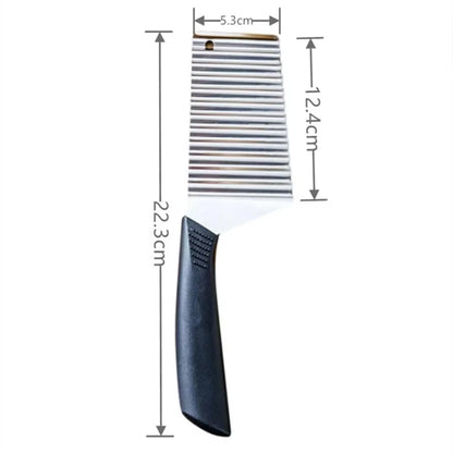 Crinkle Cutter – Stainless Steel Wavy Vegetable Slicer
