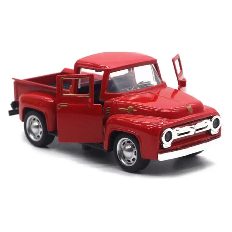 1:32 Red Vintage Metal Truck Model – Diecast Pull-Back Car