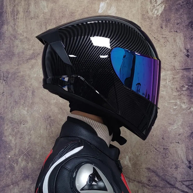 Full Face Motorcycle Helmet DOT Dual Visor Racing Helmet