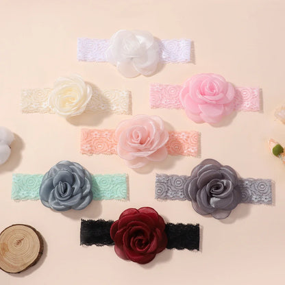 Baby Flower Headband Soft Nylon Newborn Hairband
