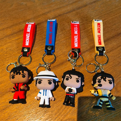 A collectible-style keychain for bags, keys, backpacks, and music-inspired accessories.