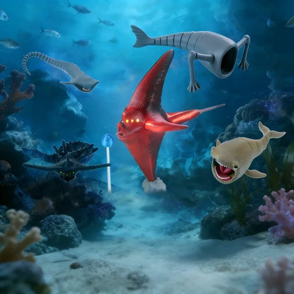 Deep Sea Monster Figure 3D Printed Movable Action Toy