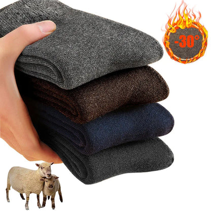 Merino Wool Socks Thick Thermal Winter Crew Socks
