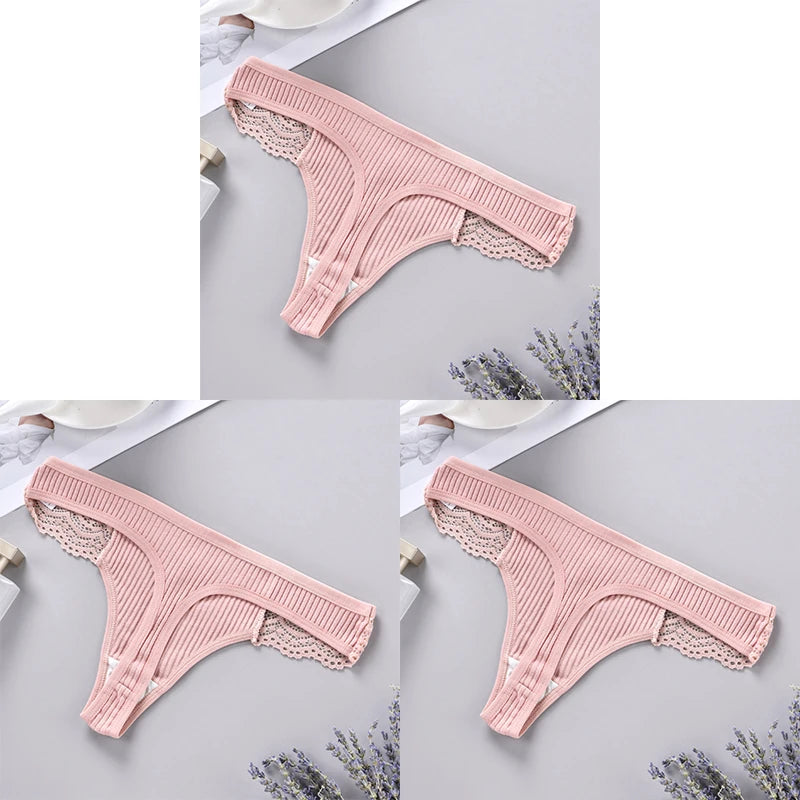 Cotton G String Panties 3PCS Women's Antibacterial Thongs