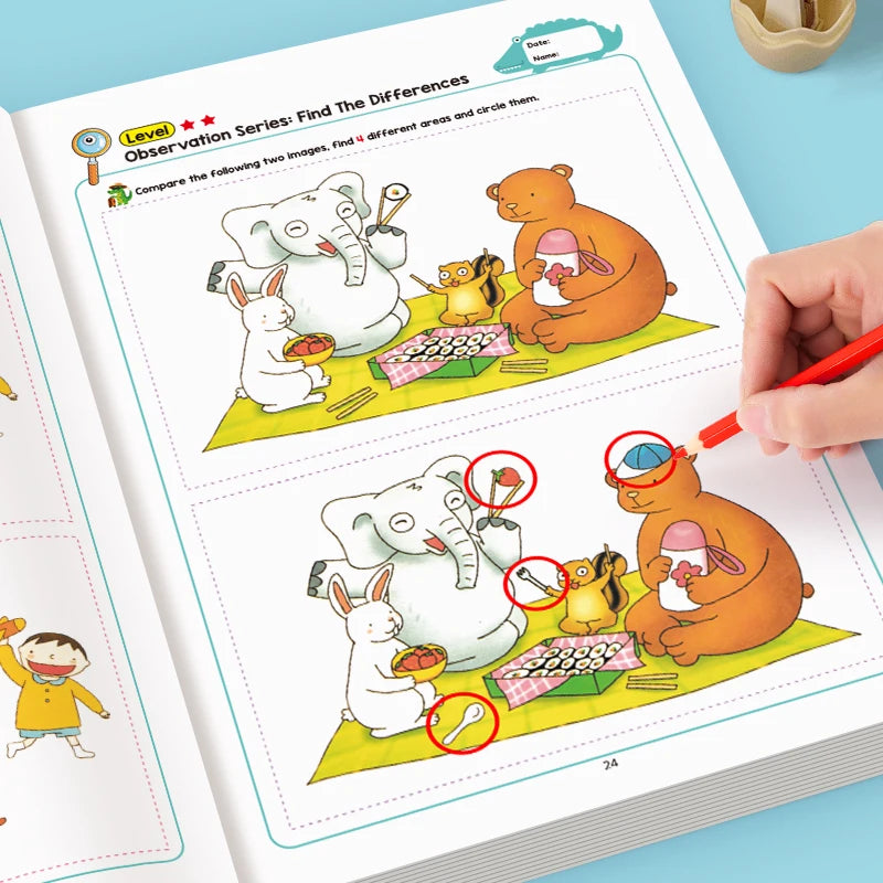 Hidden Differences Activity Book with Observation Games