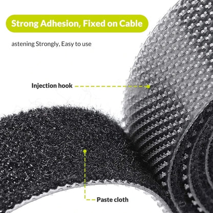 1/5M Cable Organizer Tape – Reusable Wire Winder & Cord Management Tie