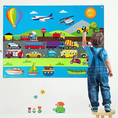 Felt Busy Board 4 in 1 Interactive Story Learning Set
