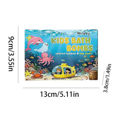Kids Bath Bomb Gift Set Colorful Fizzy Spa Balls 6 Pack
