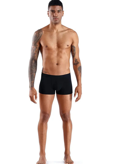 Men's Boxer Shorts 10PCS Breathable Stretch Black Underwear