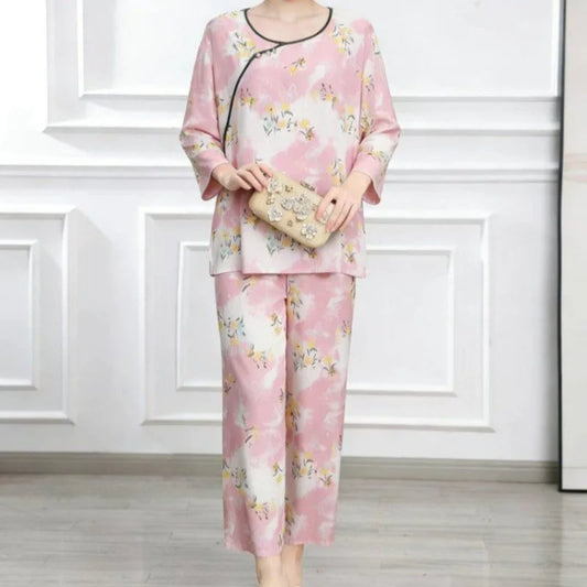 Women's Cotton Sleepwear Set – Summer Two-Piece Pajamas