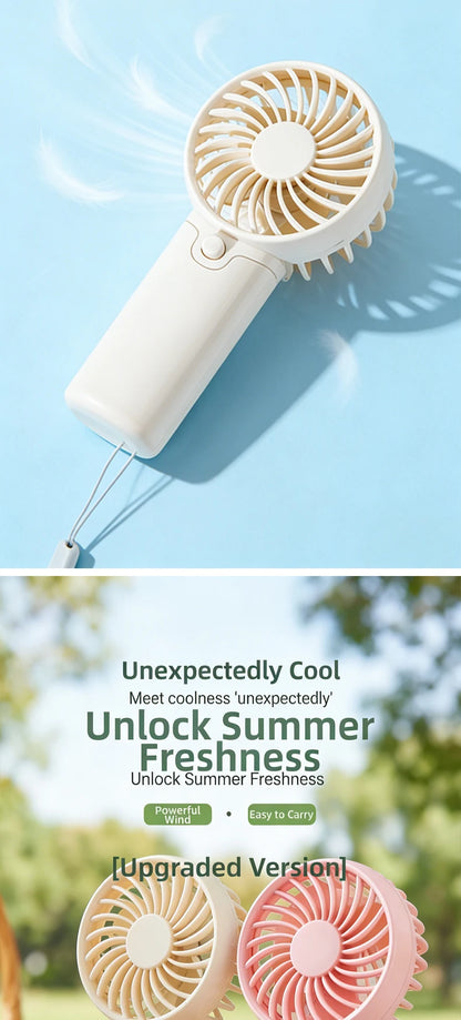 Handheld Mini Fan Rechargeable Portable Pocket Cooling Fan