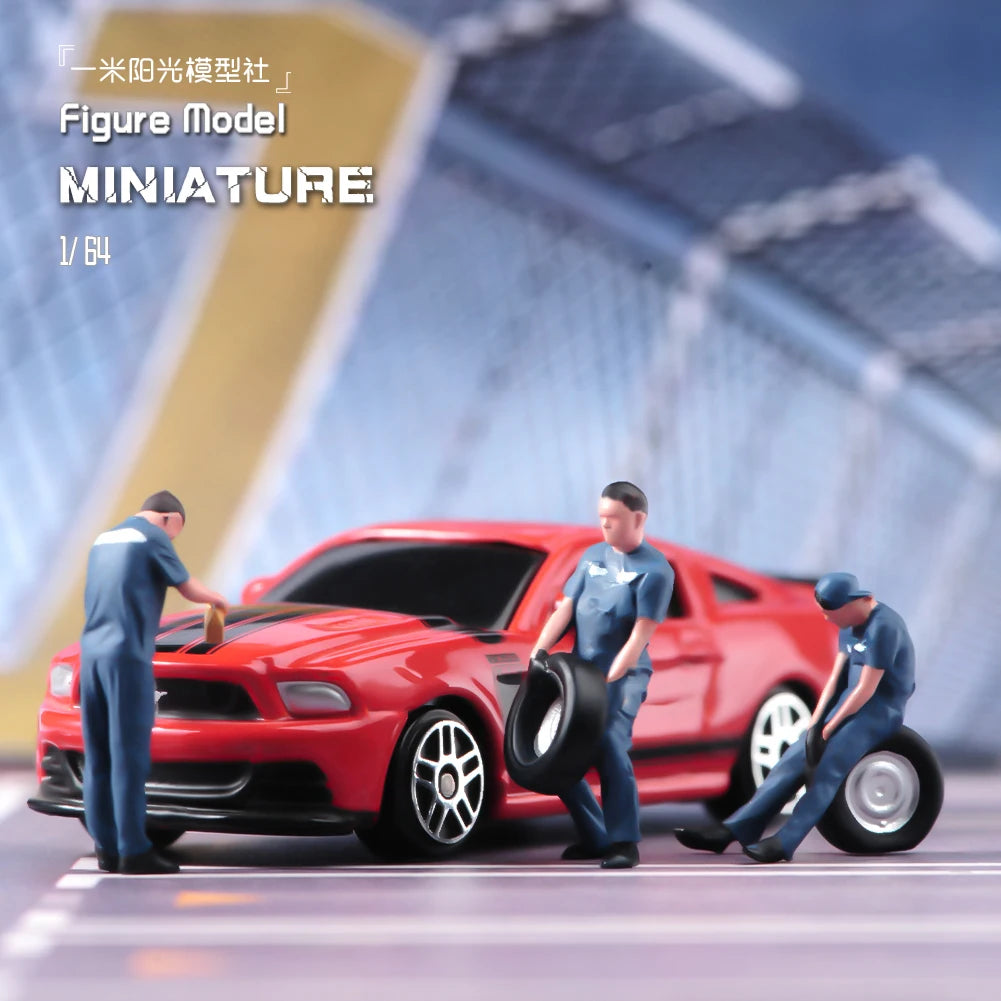 1/64 Miniature Figures Model Car Accessories Scene People Set