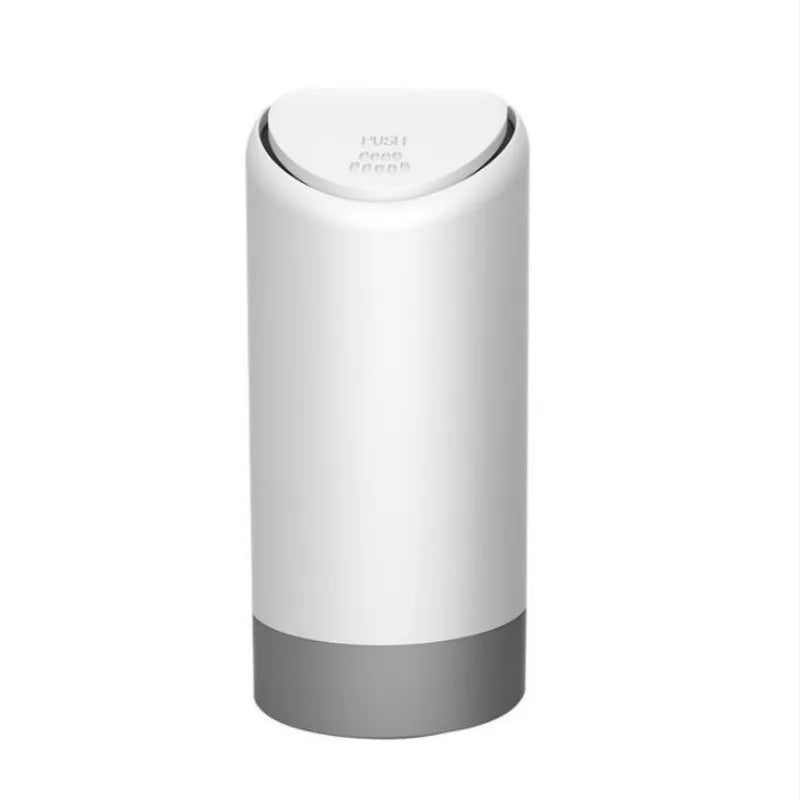 Car Trash Can – Mini Silicone Garbage Bin with Rolling Cover