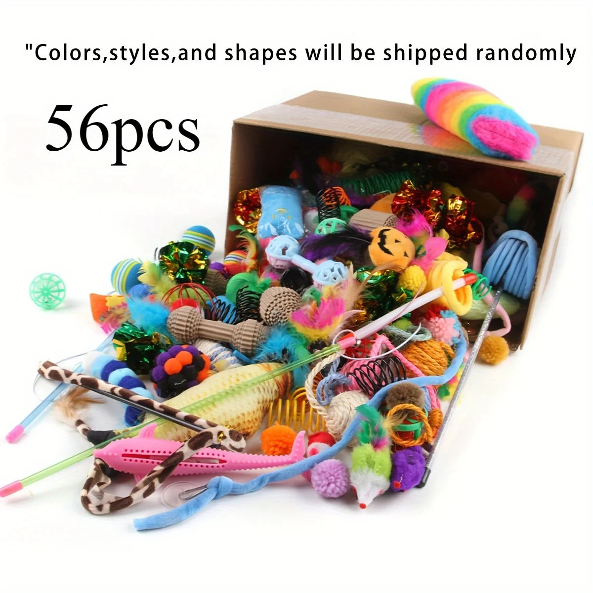 Cat Toy Variety Pack with Plush and Interactive Toys
