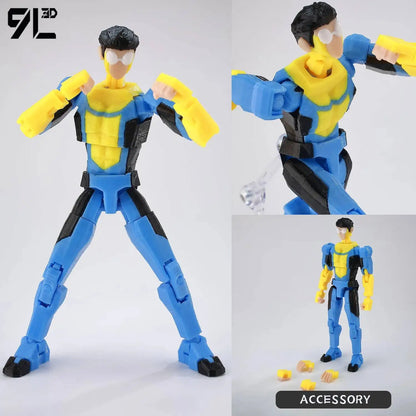 Invincible Boy Action Figure 14cm 3D Printed Multi Jointed Model