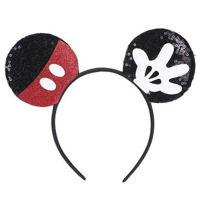 Mouse Ears Headband with Sequin Bow for Parties & Cosplay