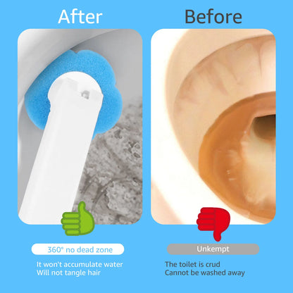 Disposable Toilet Brush Set with Holder & Refills