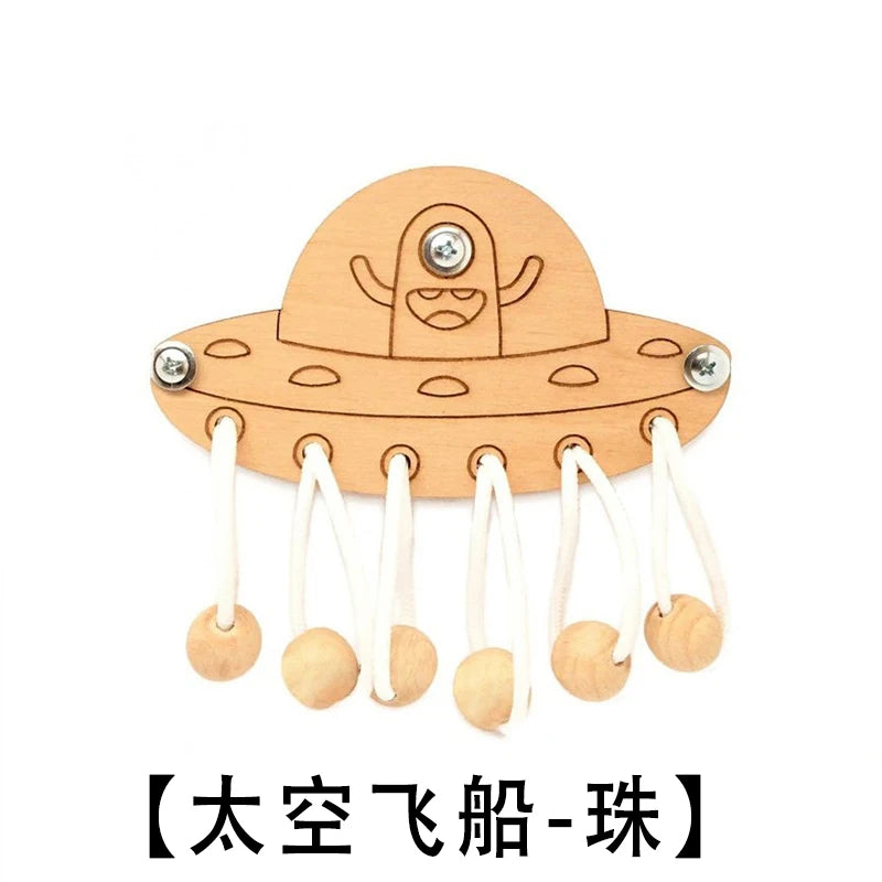 Montessori Busy Board – Wooden Sensory Learning Toy for Kids