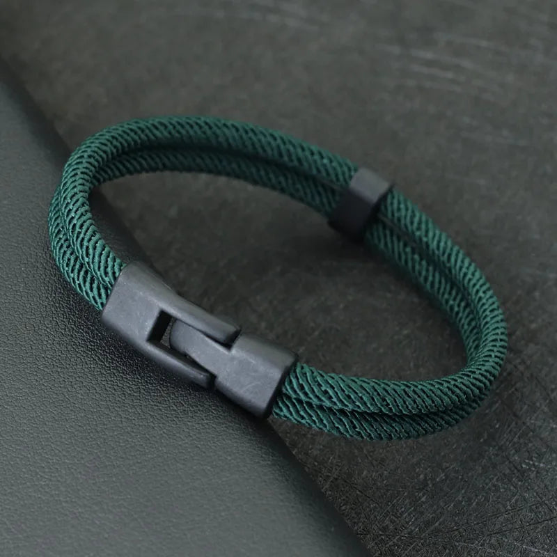 Men's Rope Bracelet – Double Layer Stackable Wristband