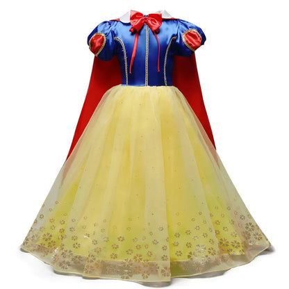 Girls Princess Dress Elsa Anna Kids Cosplay Costume